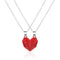 2Pcs Magnetic Couple Necklace Lover Heart Distance Paired Pendant Projection Necklaces For Women Jewelry Valentine&#39;s Day Gift