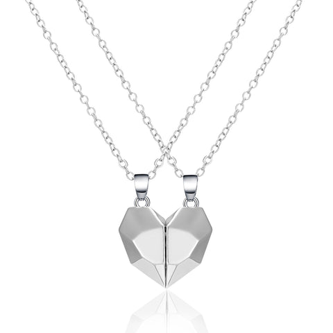 2Pcs Magnetic Couple Necklace Lover Heart Distance Paired Pendant Projection Necklaces For Women Jewelry Valentine&#39;s Day Gift
