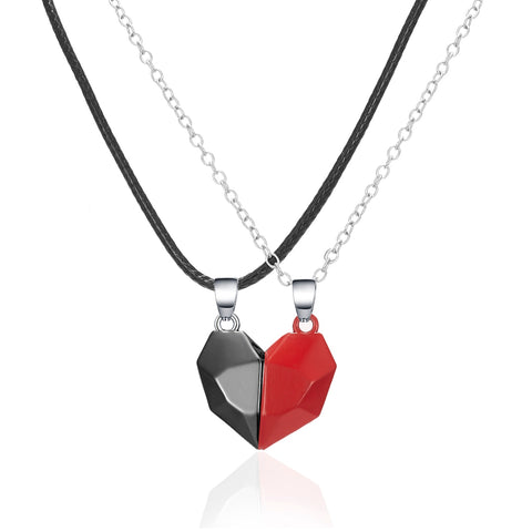 2Pcs Magnetic Couple Necklace Lover Heart Distance Paired Pendant Projection Necklaces For Women Jewelry Valentine&#39;s Day Gift