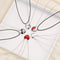 2Pcs Magnetic Couple Necklace Lover Heart Distance Paired Pendant Projection Necklaces For Women Jewelry Valentine&#39;s Day Gift