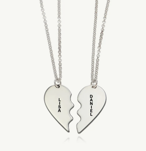 Collier Personnalisé Deux Coeurs