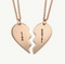Collier Personnalisé Deux Coeurs