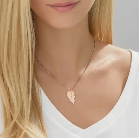Collier Personnalisé Deux Coeurs